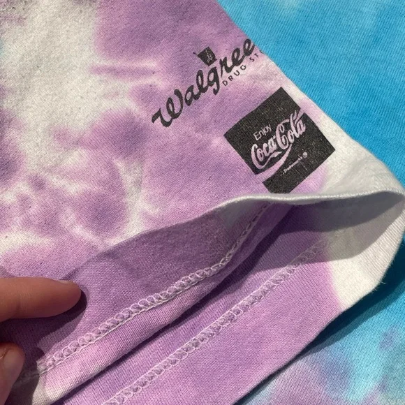VINTAGE 90s TIE-DYED BLUE PURPLE VOLLEYBALL EASTER SEALS SINGLE STITCH TEE XL - Picture 8 of 10